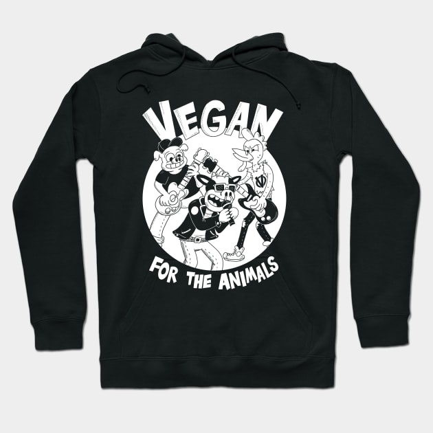 Vegan For the Animals Hoodie by Super Cool and Stuff